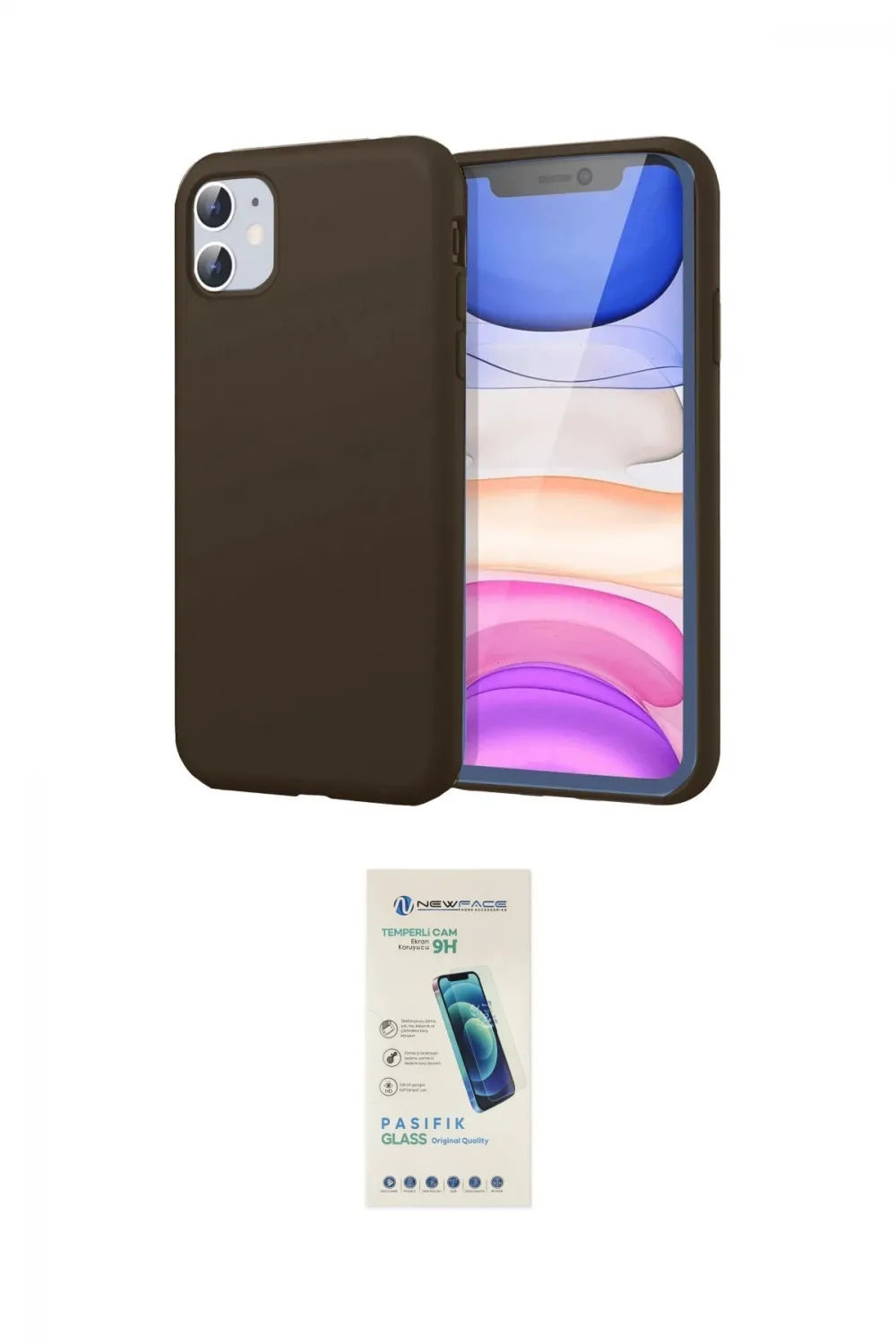 ieg™ iPhone 11 Kılıf Kozmos Yansıma Özel Seri - Şeffaf Pasifik Cam Ekran Koruyucu