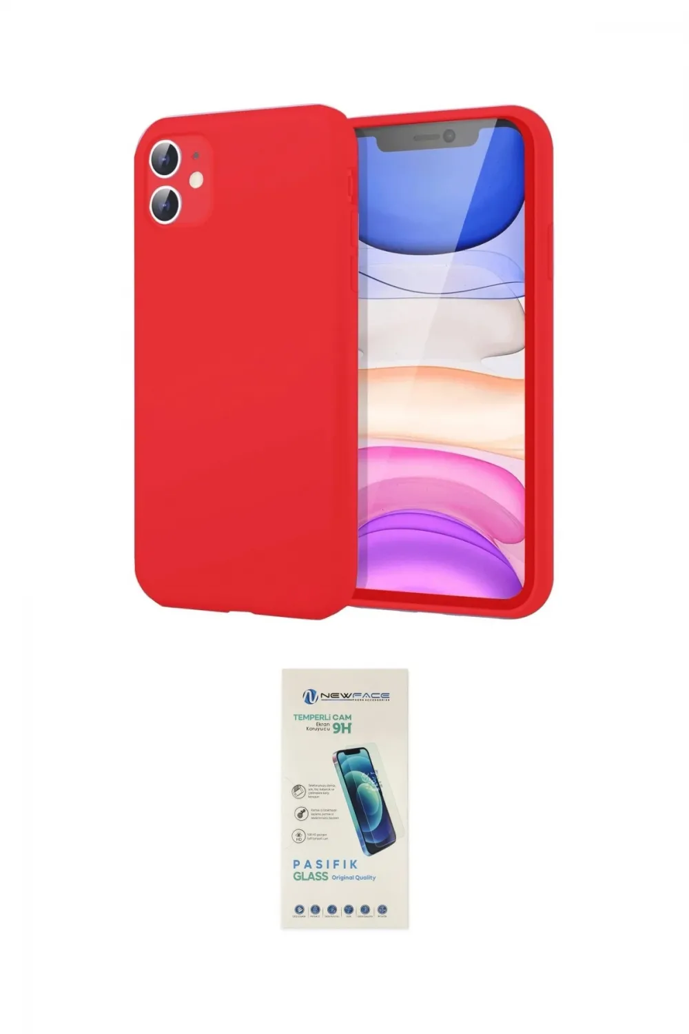 ieg™ iPhone 11 Kılıf Kozmos Yansıma Özel Seri - Şeffaf Pasifik Cam Ekran Koruyucu