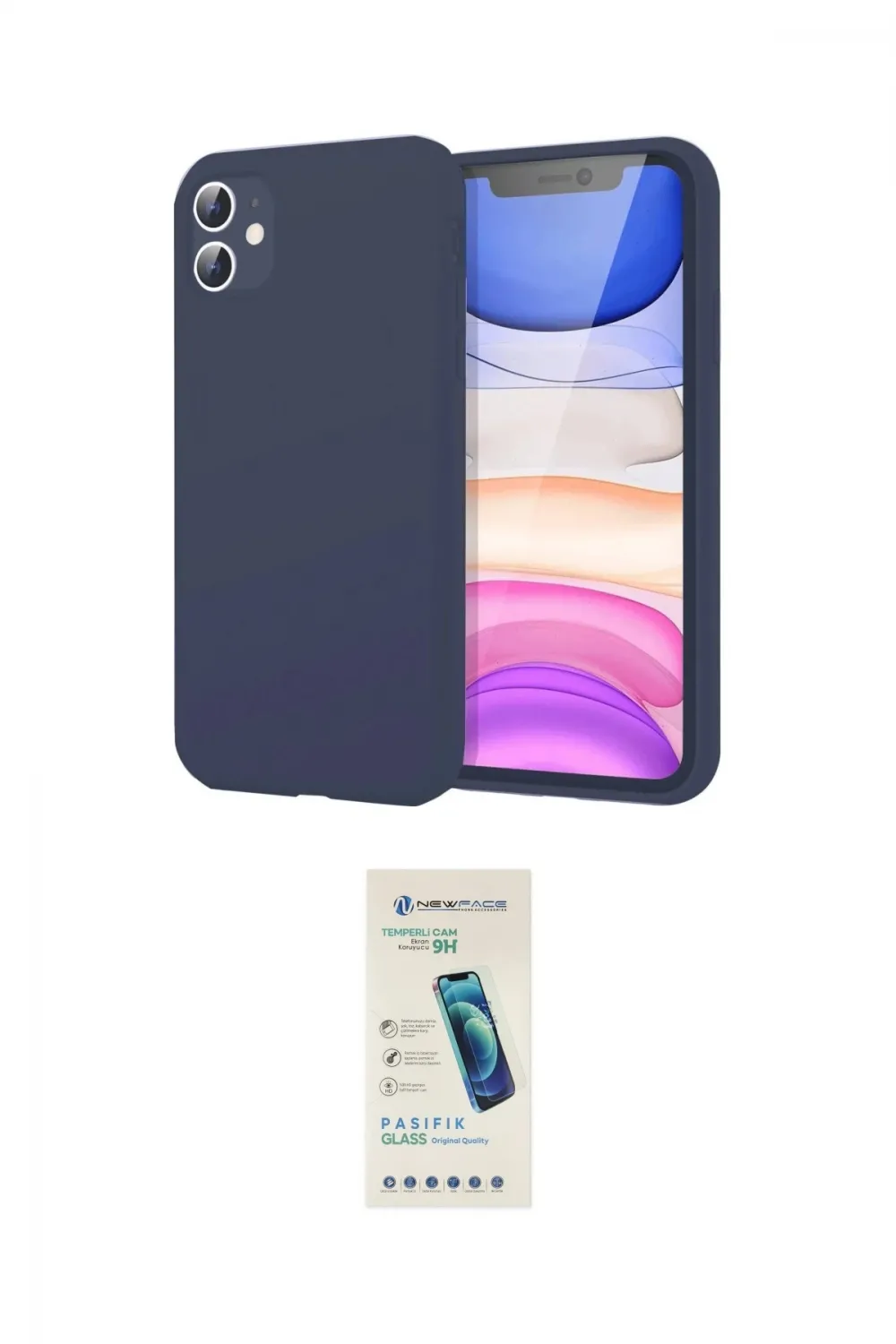 ieg™ iPhone 11 Kılıf Kozmos Yansıma Özel Seri - Şeffaf Pasifik Cam Ekran Koruyucu