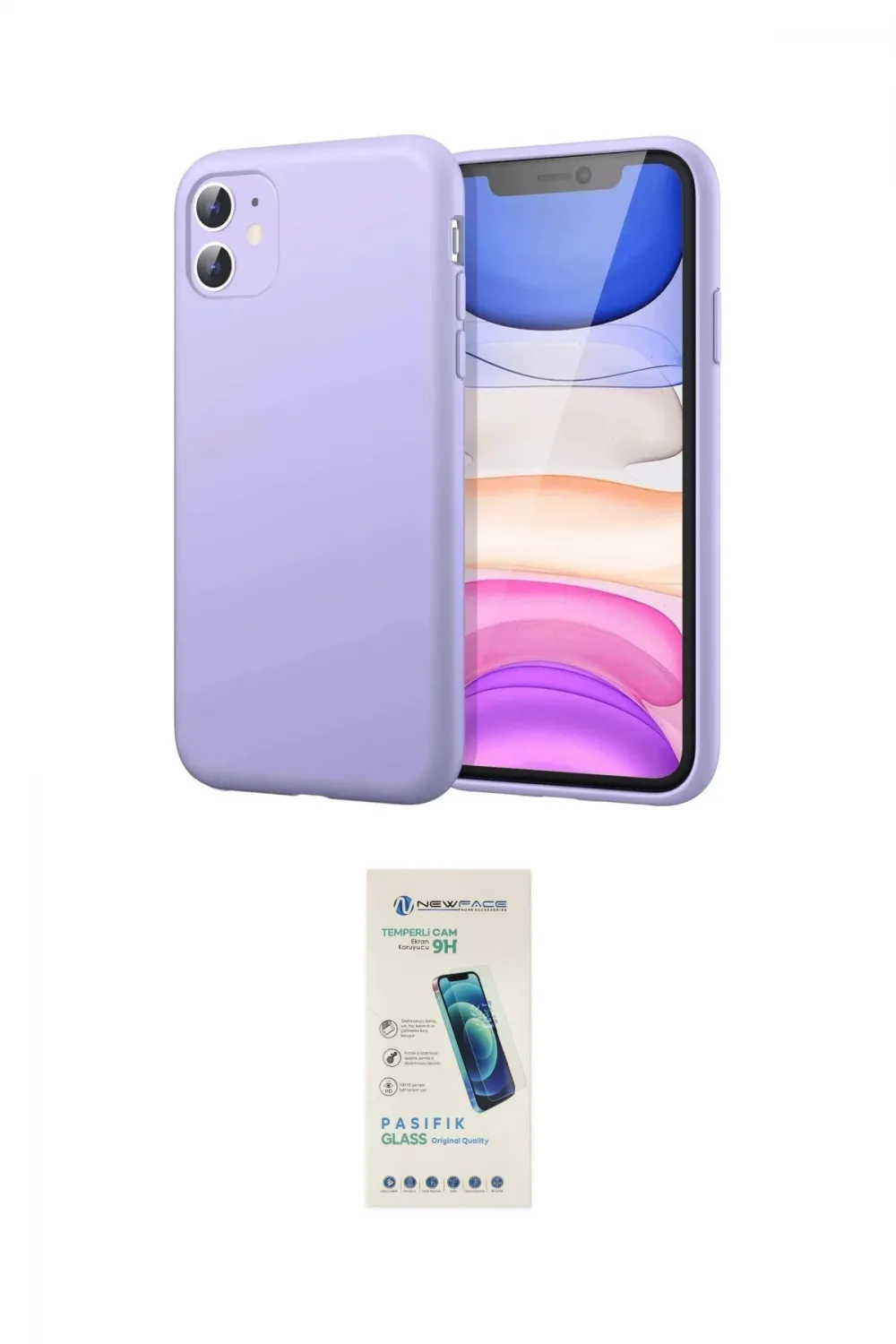 ieg™ iPhone 11 Kılıf Kozmos Yansıma Özel Seri - Şeffaf Pasifik Cam Ekran Koruyucu