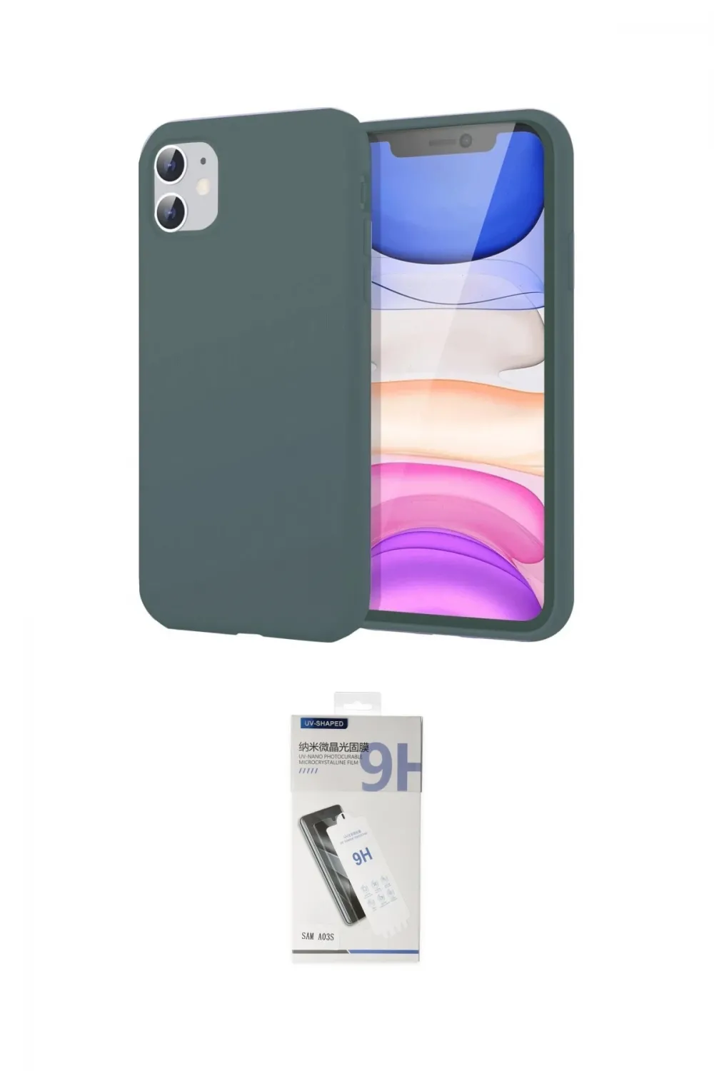 ieg™ iPhone 11 Kılıf Kozmos Yansıma Özel Seri - Şeffaf Uv Polymer Nano Ekran Koruyucu