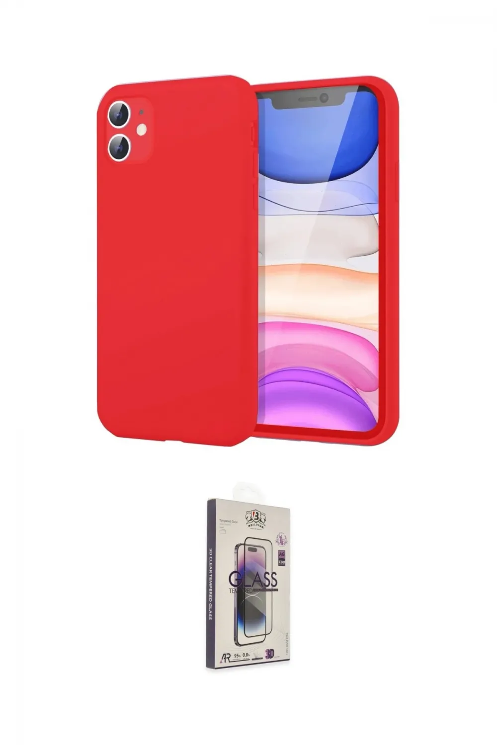 ieg™ iPhone 11 Kılıf Kozmos Yansıma Özel Seri - Siyah Bilvis 3D Cam Ekran Koruyucu