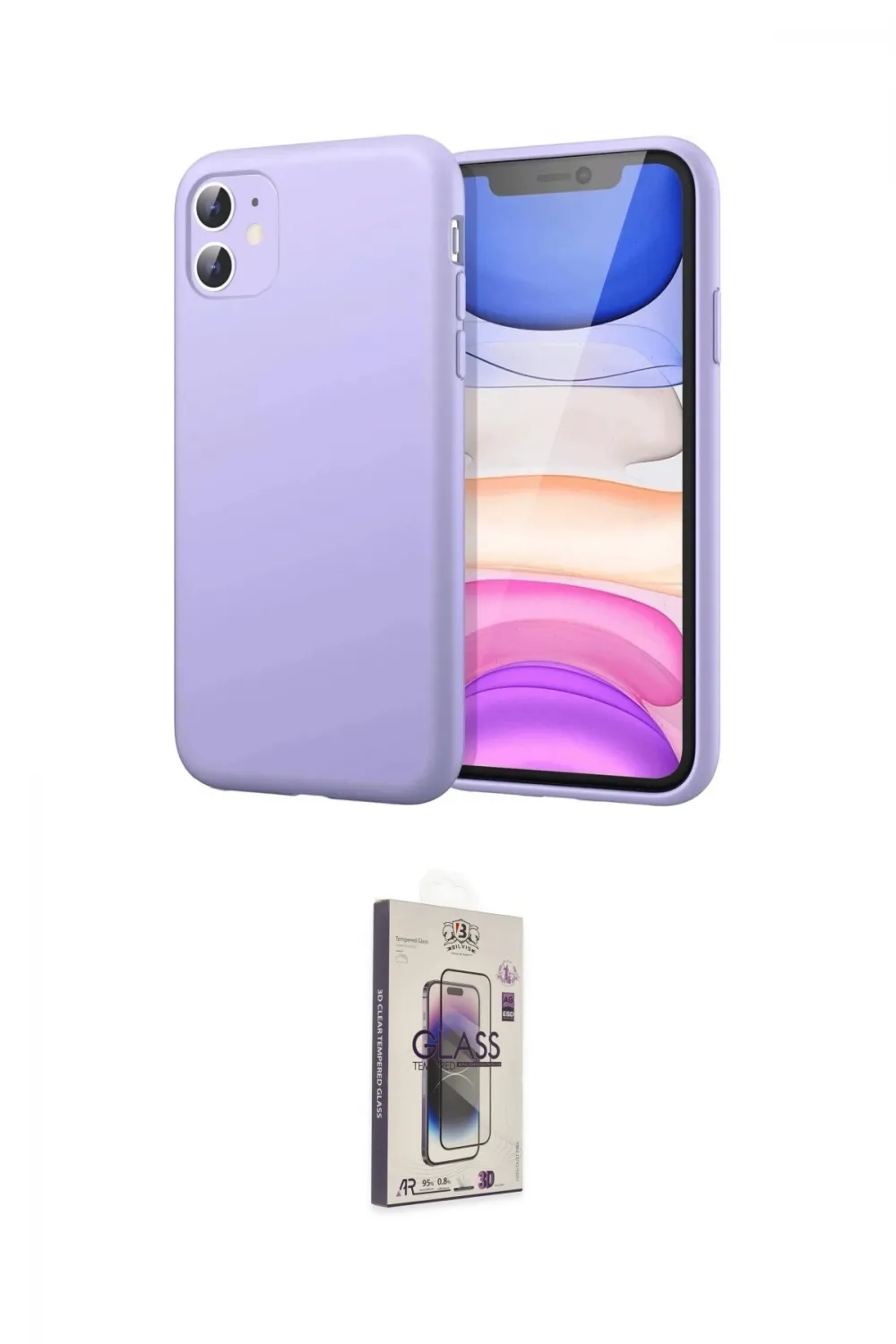 ieg™ iPhone 11 Kılıf Kozmos Yansıma Özel Seri - Siyah Bilvis 3D Cam Ekran Koruyucu