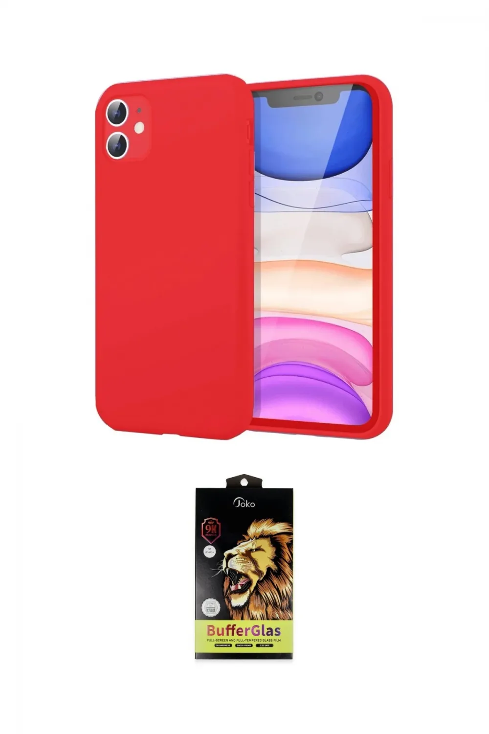ieg™ iPhone 11 Kılıf Kozmos Yansıma Özel Seri - Siyah Buffer Cam Ekran Koruyucu