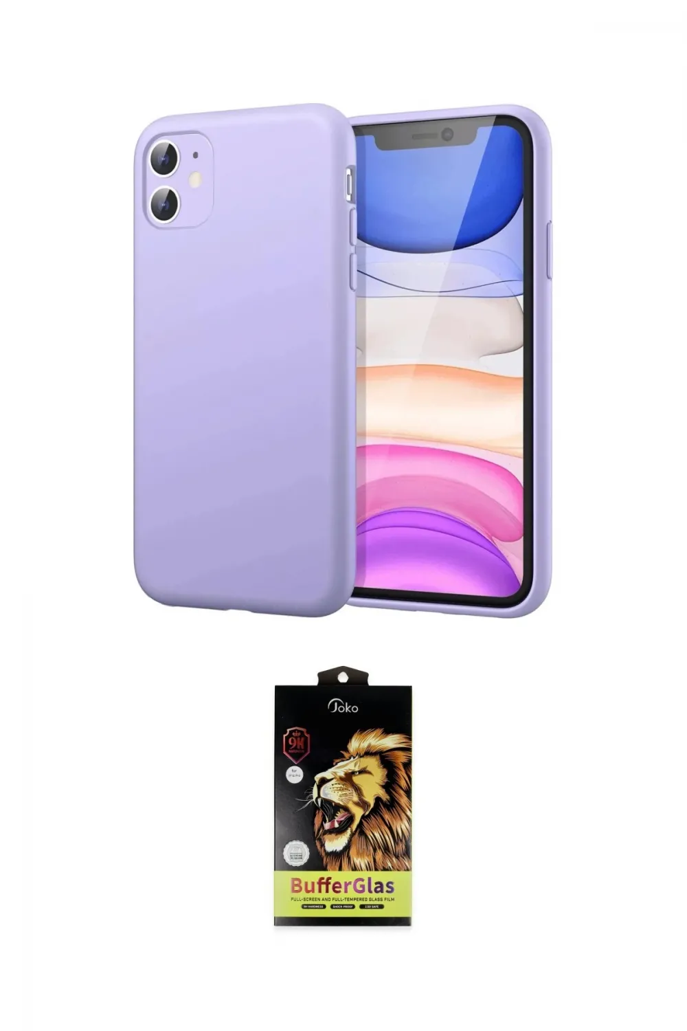 ieg™ iPhone 11 Kılıf Kozmos Yansıma Özel Seri - Siyah Buffer Cam Ekran Koruyucu