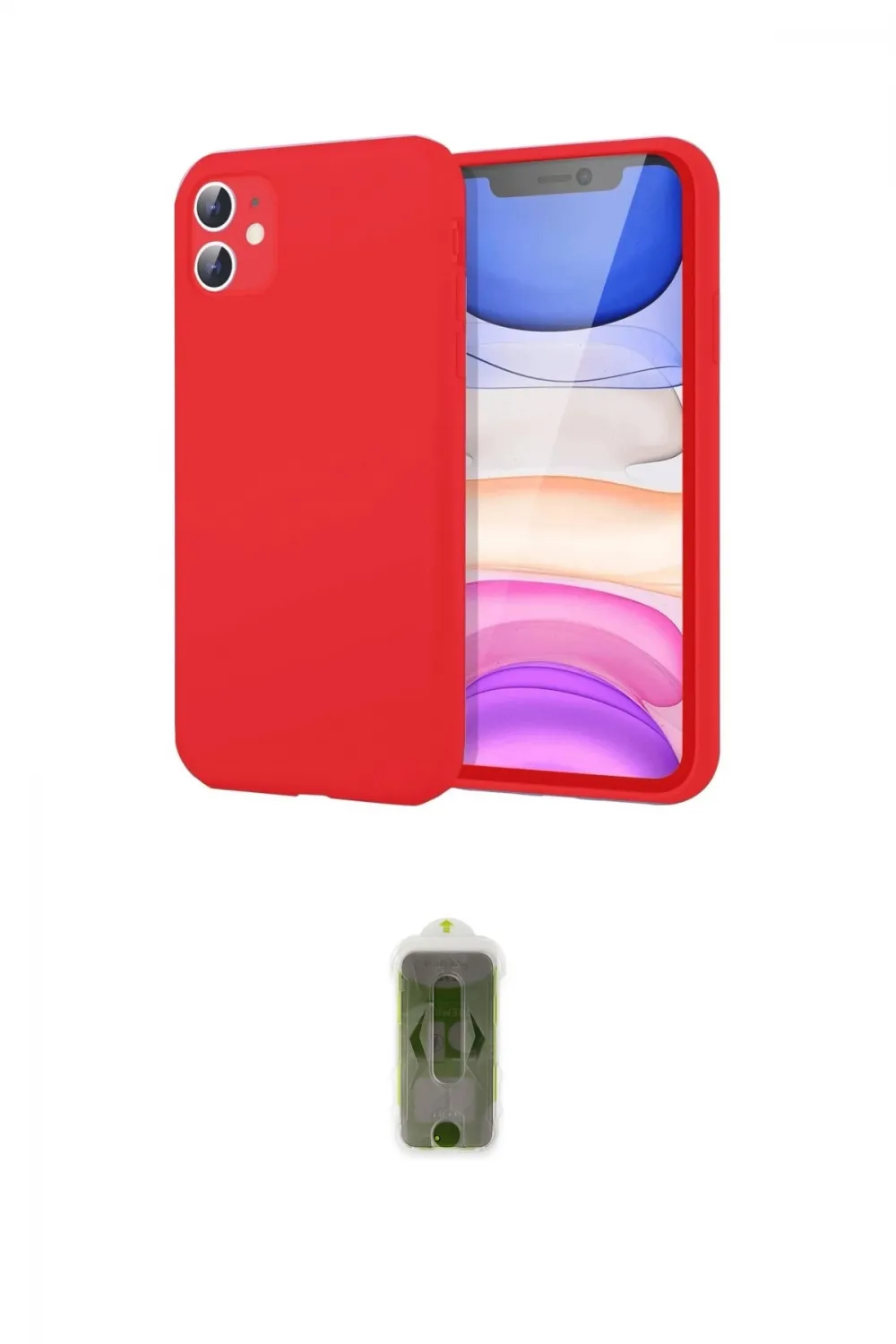 ieg™ iPhone 11 Kılıf Kozmos Yansıma Özel Seri - Siyah Joko Magic 5D Hayalet Cam