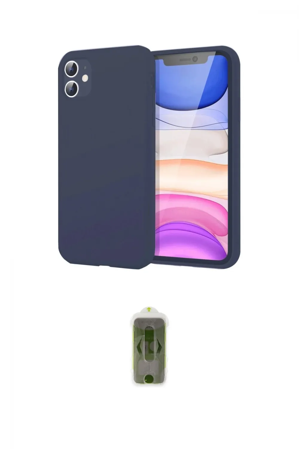 ieg™ iPhone 11 Kılıf Kozmos Yansıma Özel Seri - Siyah Joko Magic 5D Hayalet Cam