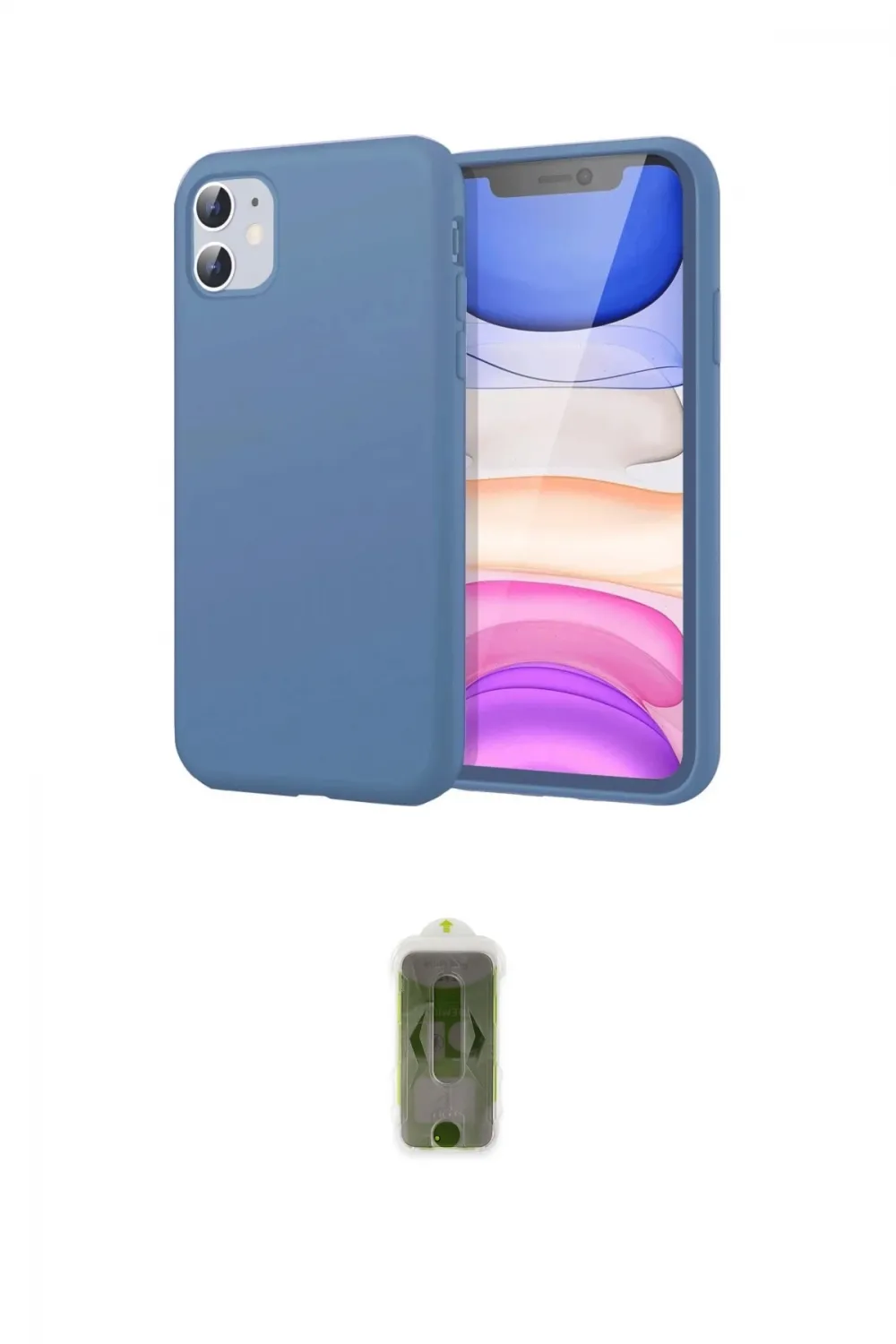 ieg™ iPhone 11 Kılıf Kozmos Yansıma Özel Seri - Siyah Joko Magic 5D Hayalet Cam