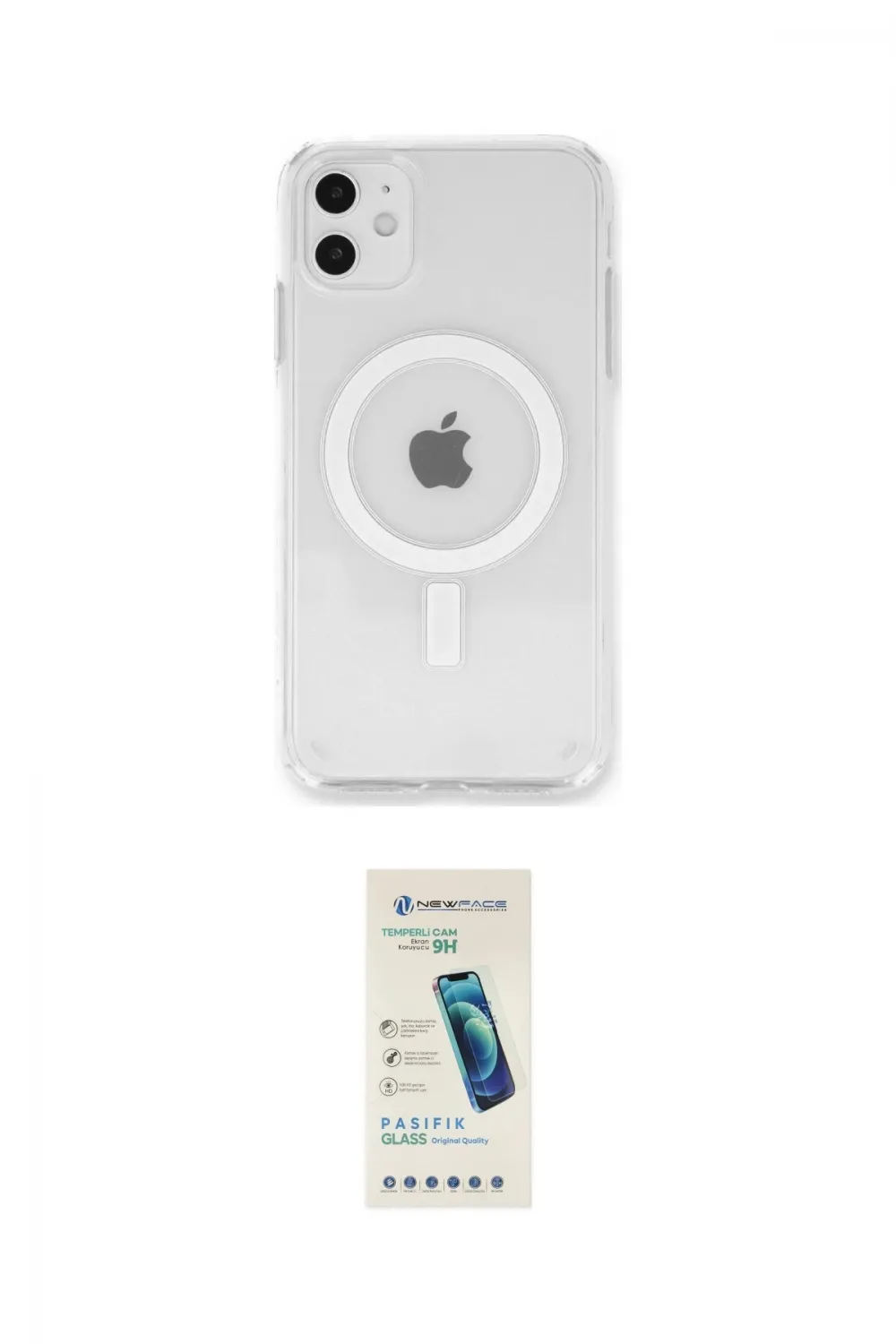 ieg™ iPhone 11 Kılıf Kutup Klasik Serisi - Şeffaf Pasifik Cam Ekran Koruyucu