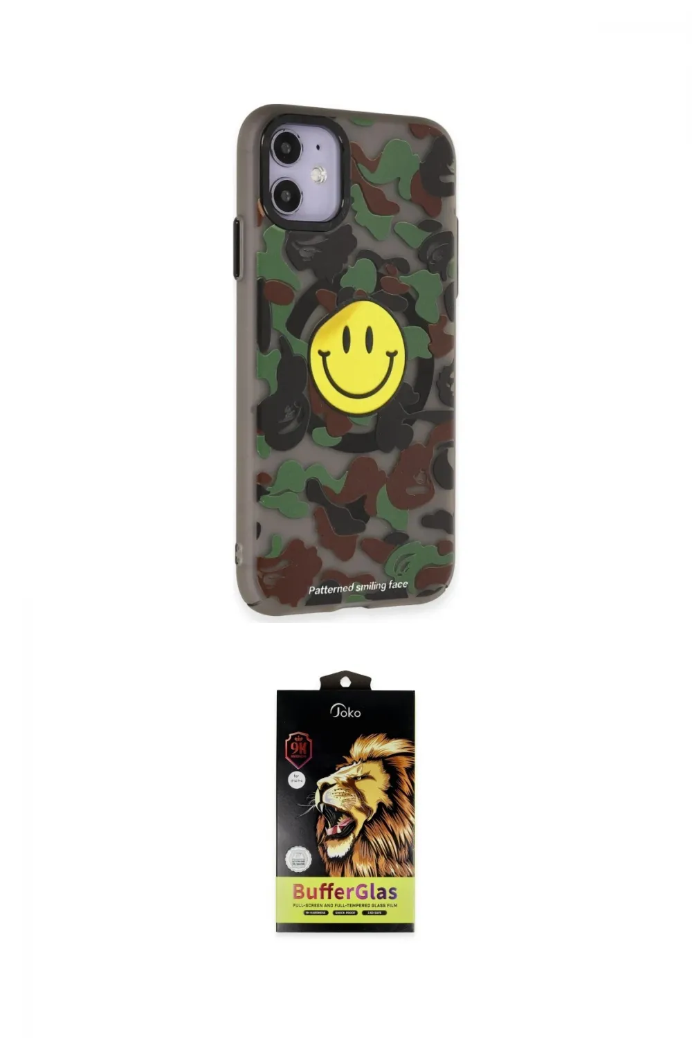 ieg™ iPhone 11 Kılıf Nova Doku Koleksiyonu - Siyah Buffer Cam Ekran Koruyucu