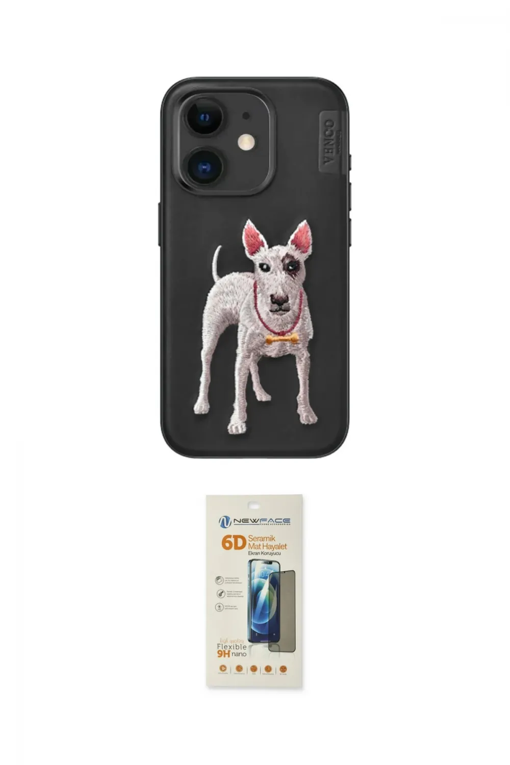 ieg™ iPhone 11 Kılıf Nova Form Koleksiyonu - Siyah 6D Mat Seramik Hayalet Nano Ekran Koruyucu