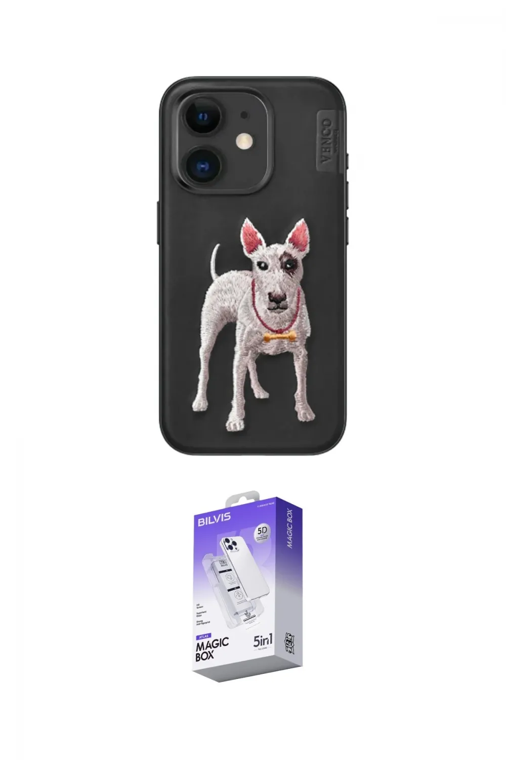 ieg™ iPhone 11 Kılıf Nova Form Koleksiyonu - Siyah Bilvis 5in1 3D Magic Cam Ekran Koruyucu