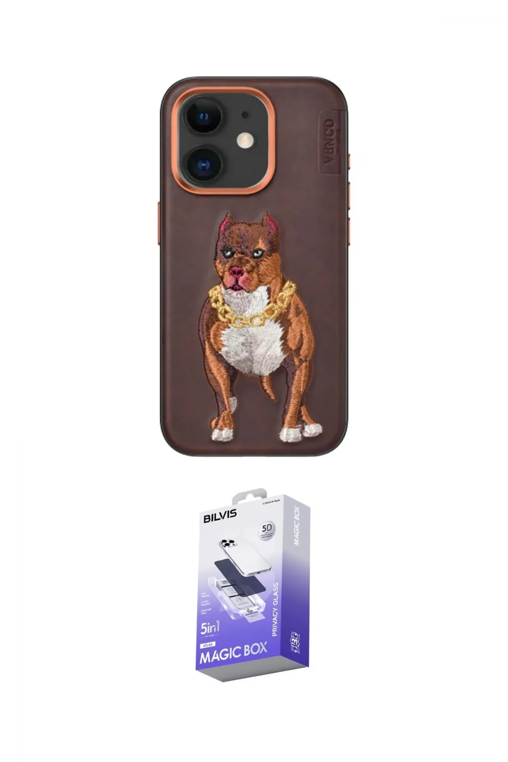 ieg™ iPhone 11 Kılıf Nova Form Koleksiyonu - Siyah Bilvis 5in1 5D Magic Hayalet Cam Ekran Koruyucu