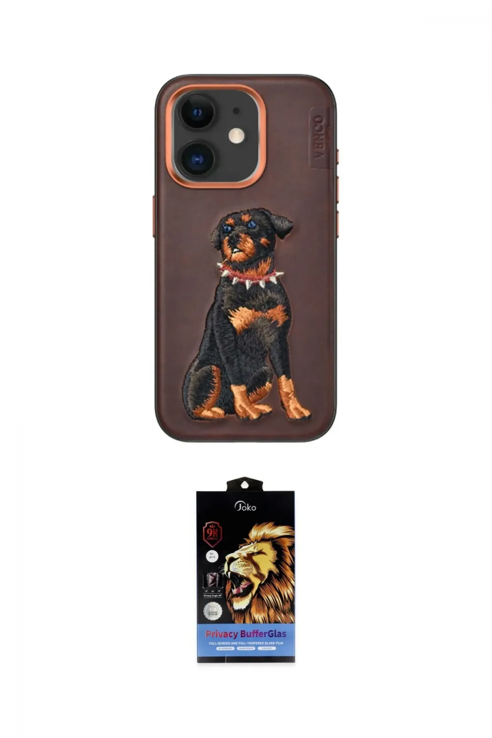 ieg™ iPhone 11 Kılıf Nova Form Koleksiyonu - Siyah Buffer Hayalet Cam Ekran Koruyucu
