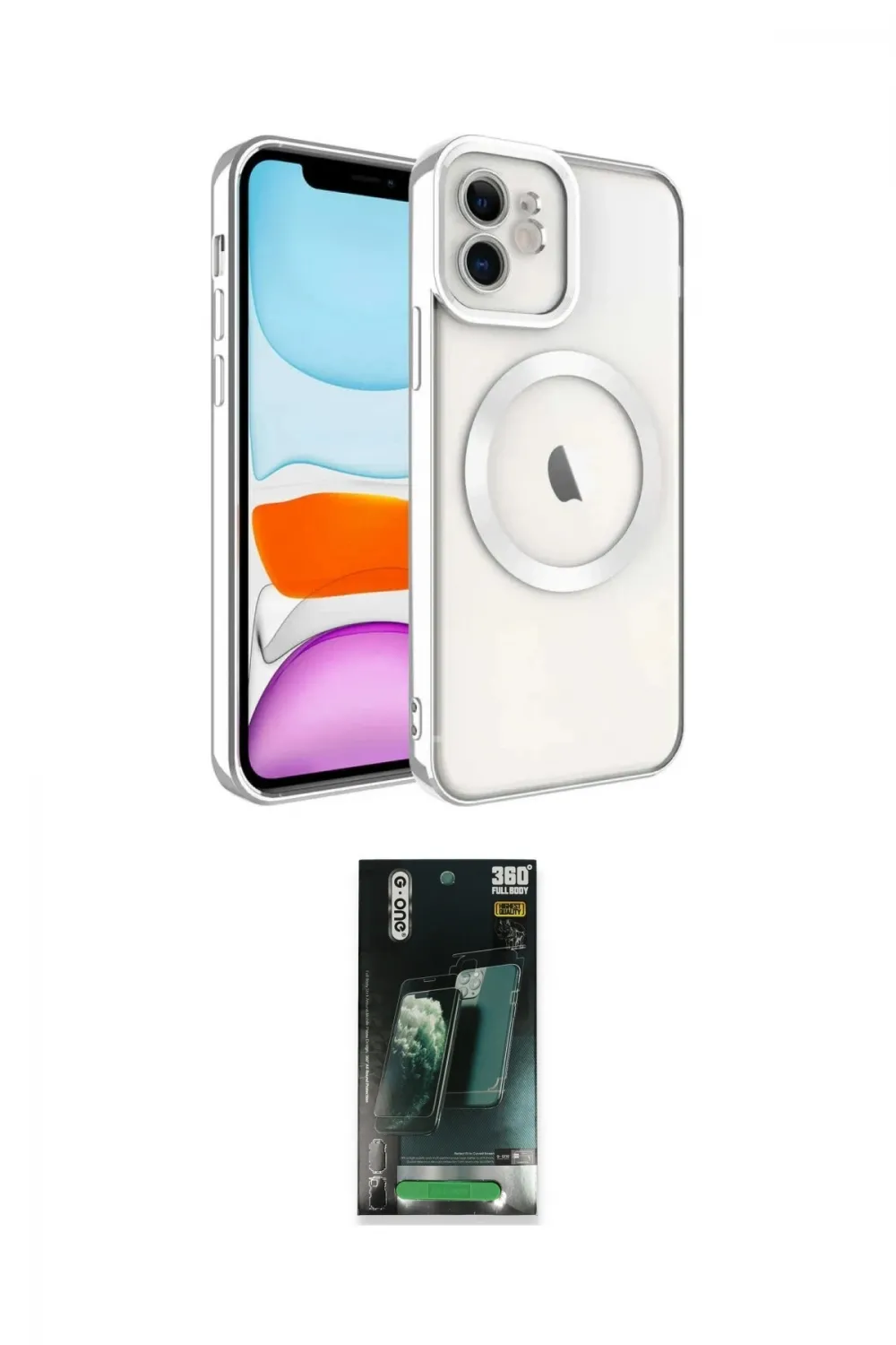 ieg™ iPhone 11 Kılıf Nova Işık Özel Seri - Şeffaf 360 Full Body Arka Koruyucu
