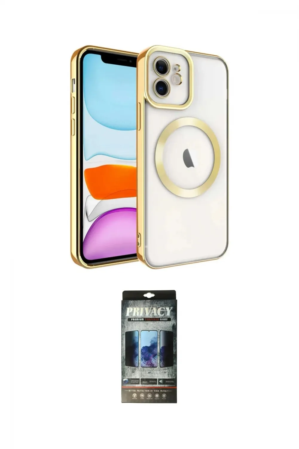 ieg™ iPhone 11 Kılıf Nova Işık Özel Seri - Siyah 34D Hayalet Izgaralı Cam