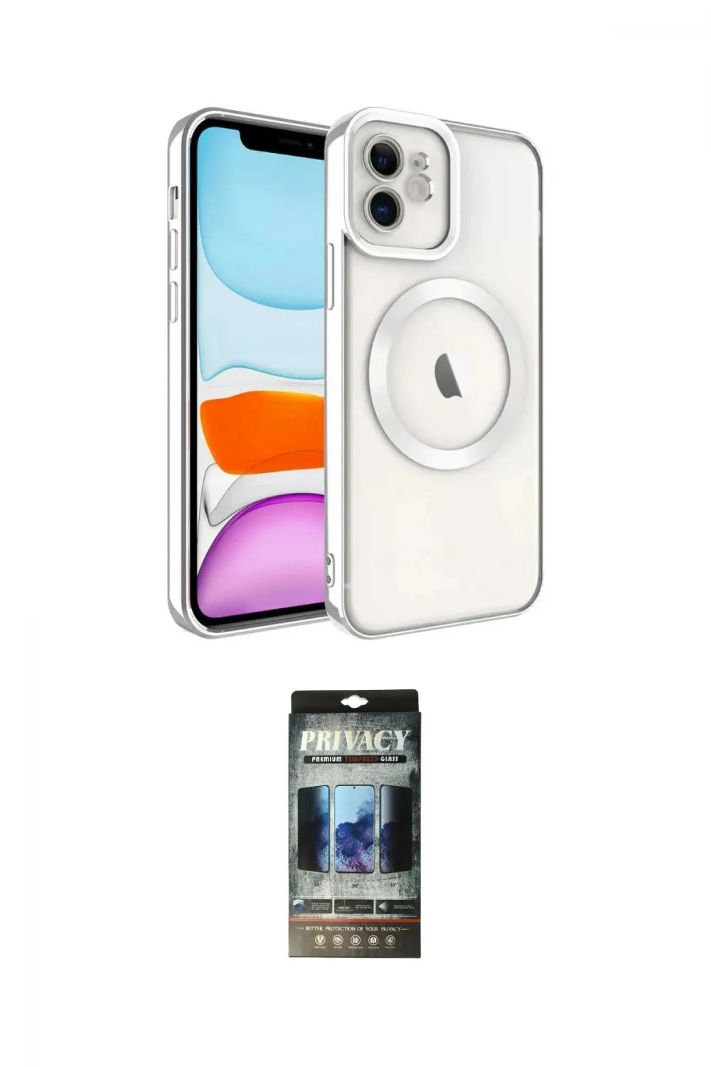 ieg™ iPhone 11 Kılıf Nova Işık Özel Seri - Siyah 34D Hayalet Izgaralı Cam