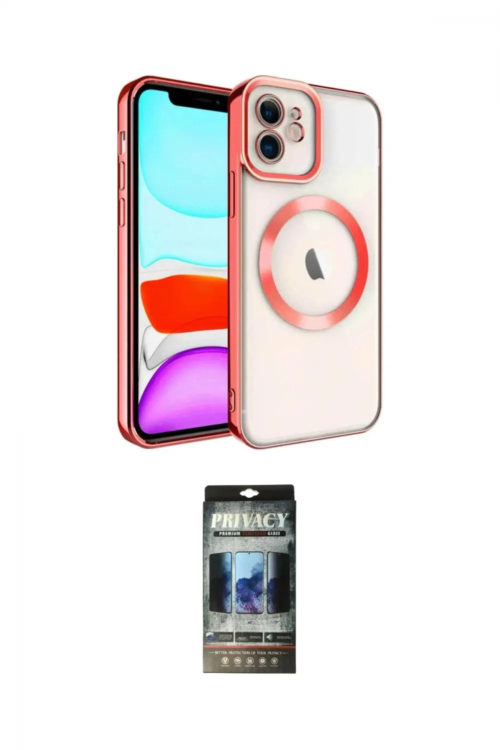 ieg™ iPhone 11 Kılıf Nova Işık Özel Seri - Siyah 34D Hayalet Izgaralı Cam