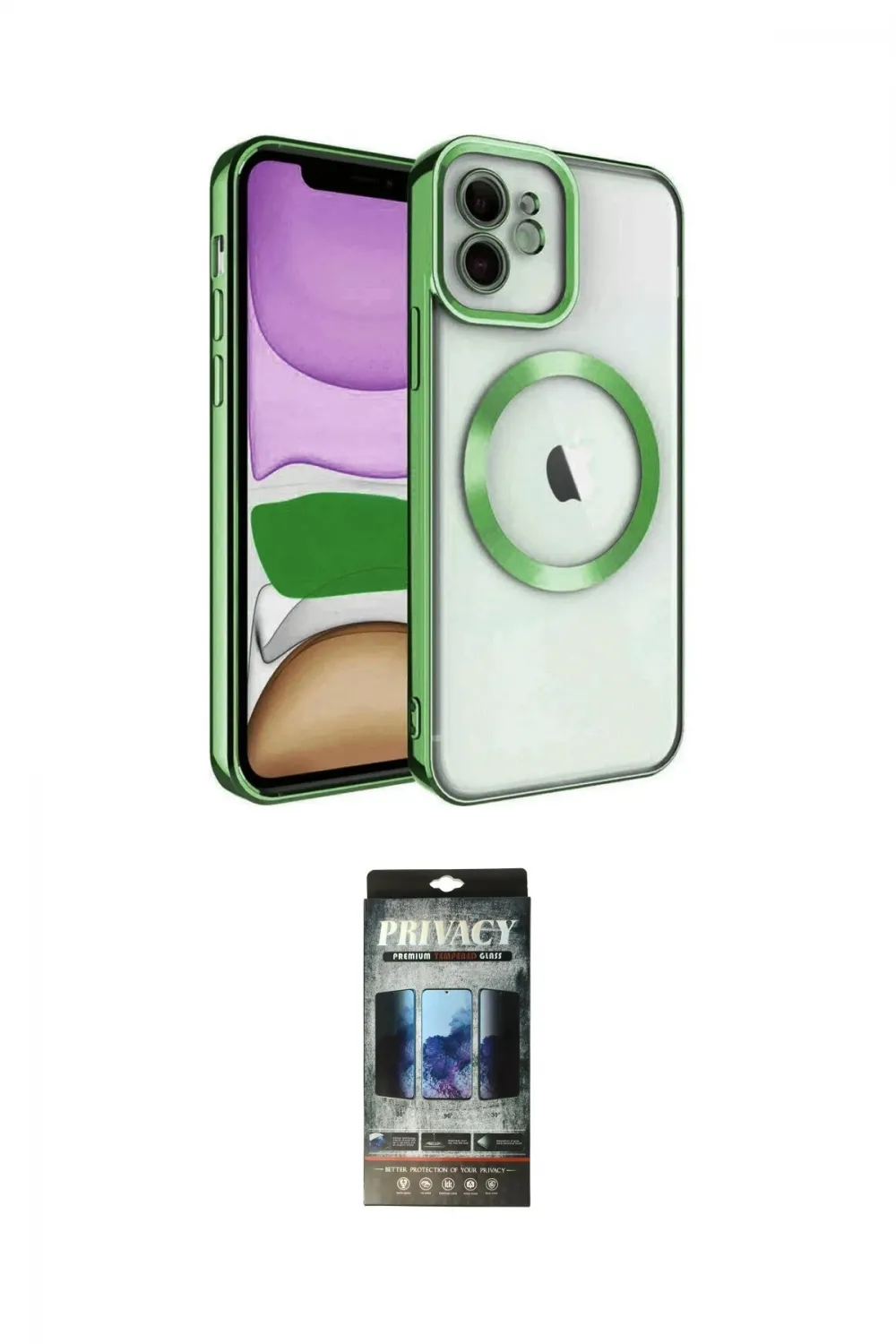 ieg™ iPhone 11 Kılıf Nova Işık Özel Seri - Siyah 34D Hayalet Izgaralı Cam