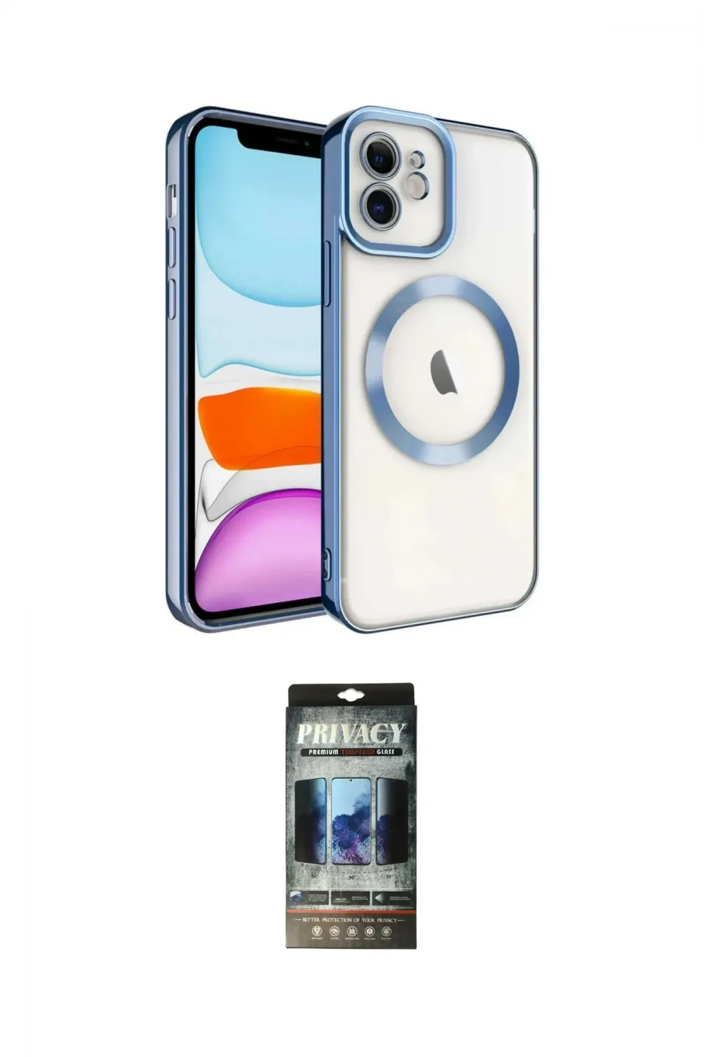 ieg™ iPhone 11 Kılıf Nova Işık Özel Seri - Siyah 34D Hayalet Izgaralı Cam
