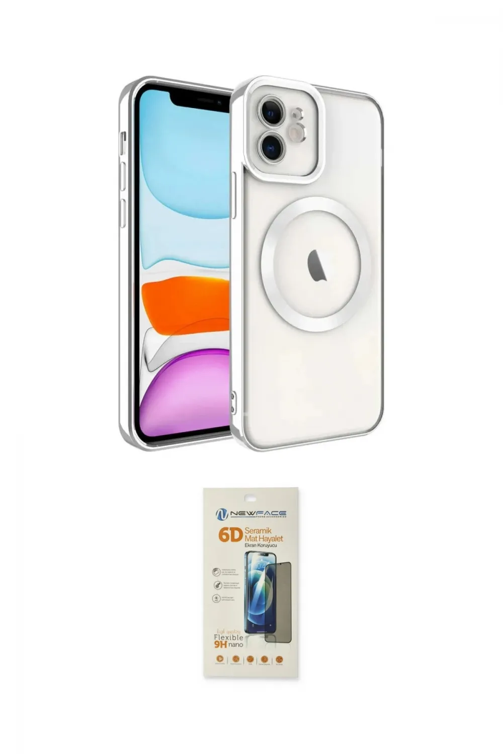 ieg™ iPhone 11 Kılıf Nova Işık Özel Seri - Siyah 6D Mat Seramik Hayalet Nano Ekran Koruyucu