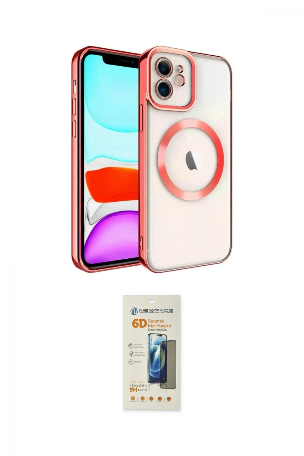 ieg™ iPhone 11 Kılıf Nova Işık Özel Seri - Siyah 6D Mat Seramik Hayalet Nano Ekran Koruyucu