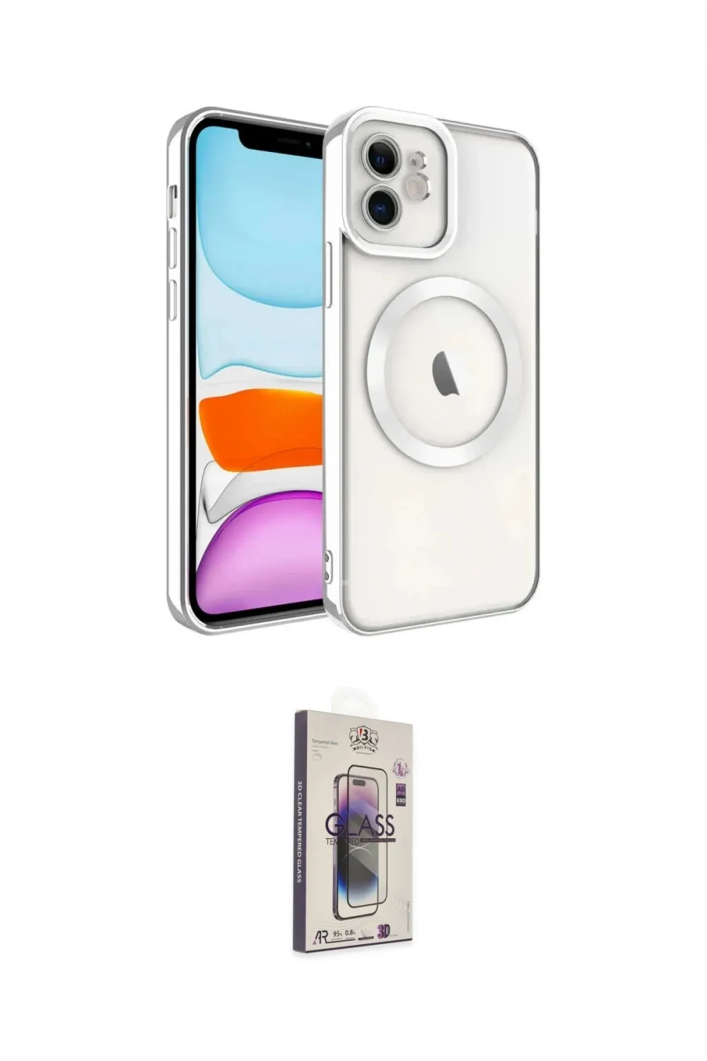 ieg™ iPhone 11 Kılıf Nova Işık Özel Seri - Siyah Bilvis 3D Cam Ekran Koruyucu