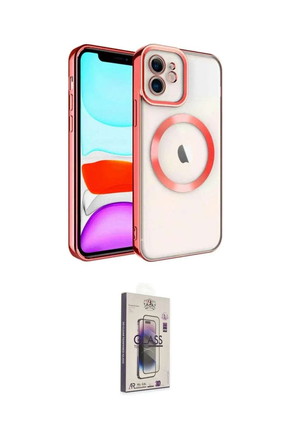 ieg™ iPhone 11 Kılıf Nova Işık Özel Seri - Siyah Bilvis 3D Cam Ekran Koruyucu