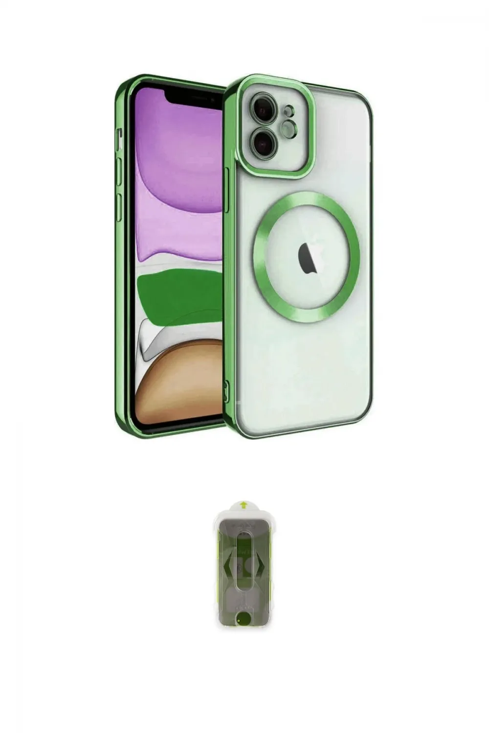 ieg™ iPhone 11 Kılıf Nova Işık Özel Seri - Siyah Joko Magic 5D Hayalet Cam