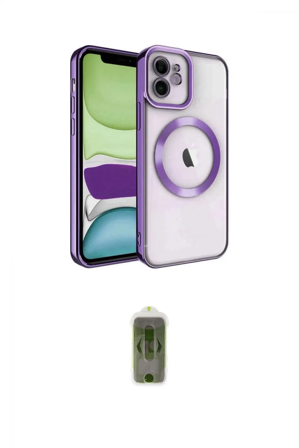 ieg™ iPhone 11 Kılıf Nova Işık Özel Seri - Siyah Joko Magic 5D Hayalet Cam