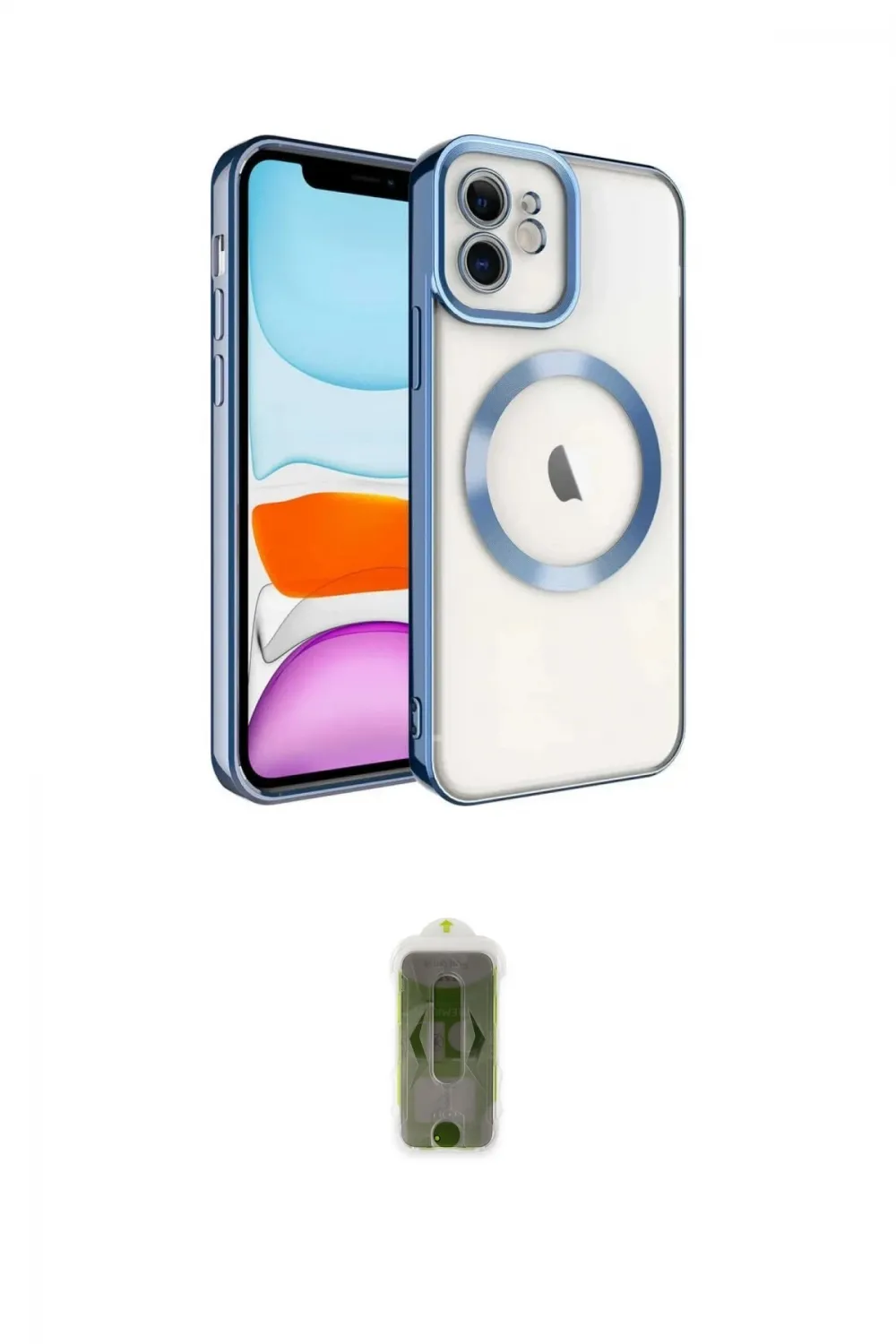 ieg™ iPhone 11 Kılıf Nova Işık Özel Seri - Siyah Joko Magic 5D Hayalet Cam