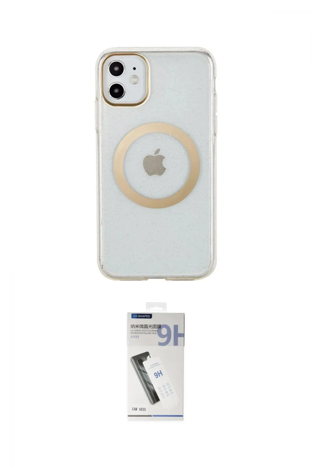 ieg™ iPhone 11 Kılıf Pusula Form - Şeffaf Uv Polymer Nano Ekran Koruyucu