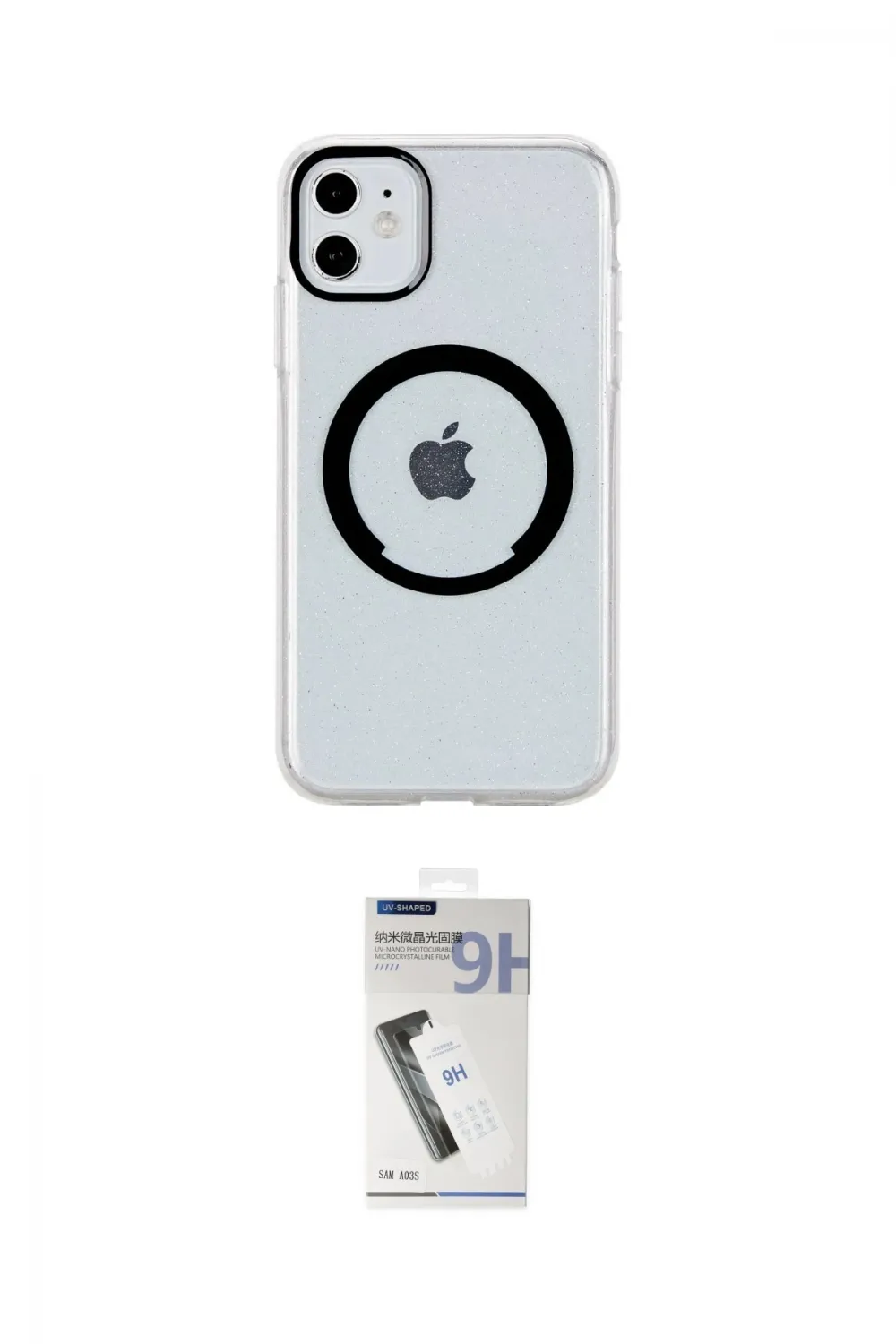 ieg™ iPhone 11 Kılıf Pusula Form - Şeffaf Uv Polymer Nano Ekran Koruyucu