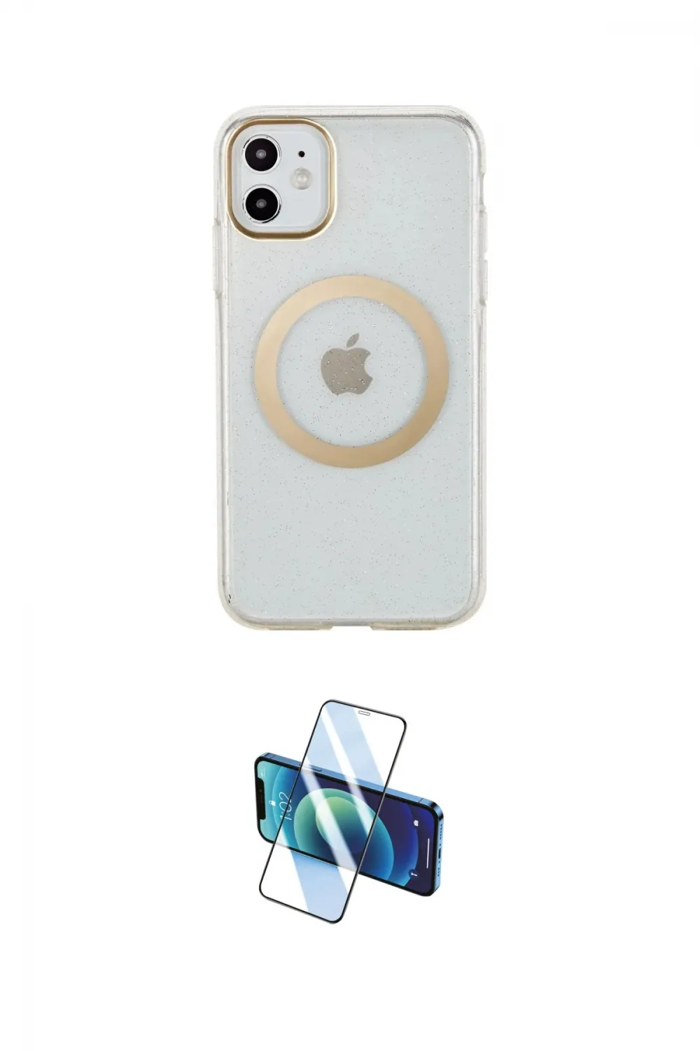 ieg™ iPhone 11 Kılıf Pusula Form - Siyah 3D Antistatik Seramik Nano Ekran Koruyucu