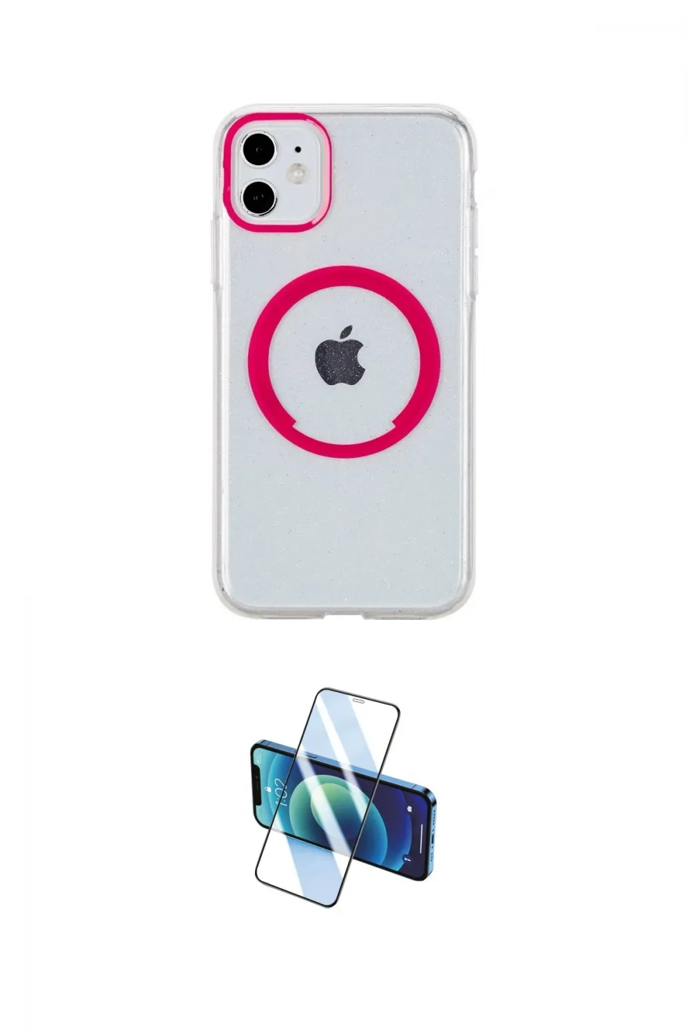 ieg™ iPhone 11 Kılıf Pusula Form - Siyah 3D Antistatik Seramik Nano Ekran Koruyucu