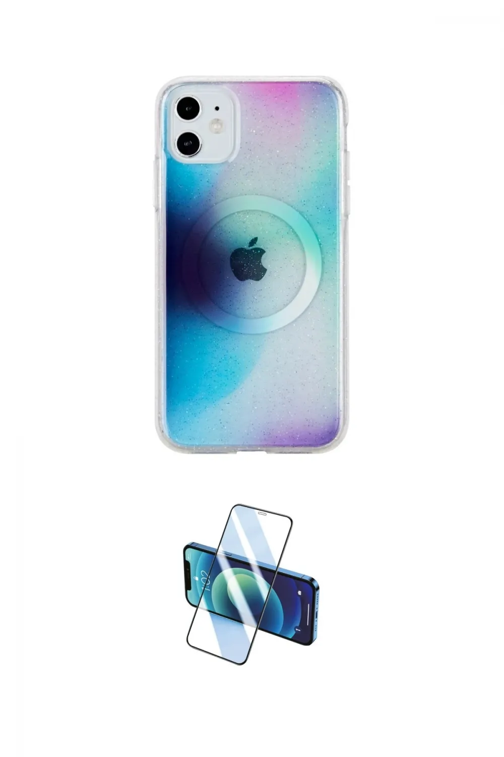 ieg™ iPhone 11 Kılıf Pusula Form - Siyah 3D Antistatik Seramik Nano Ekran Koruyucu