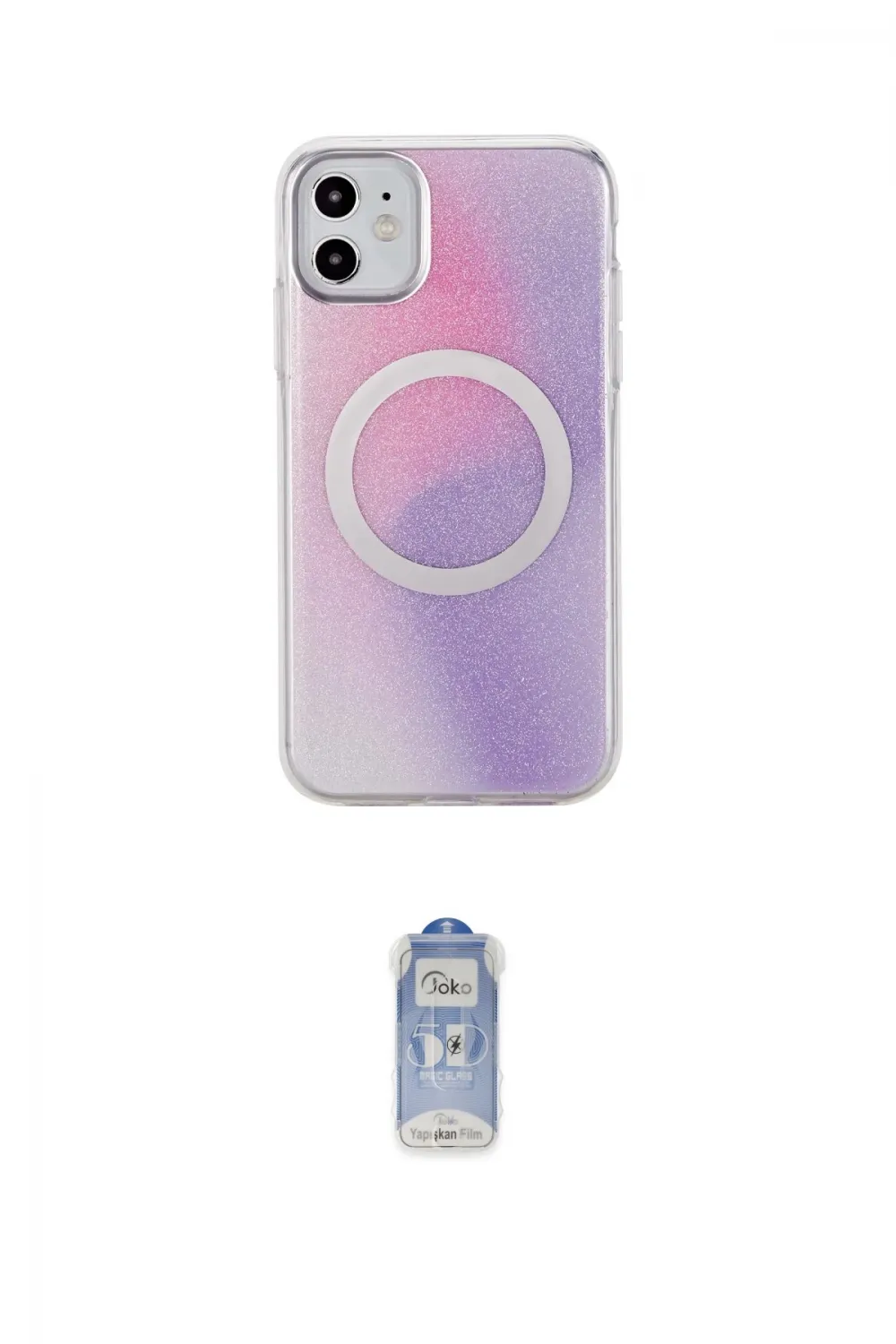 ieg™ iPhone 11 Kılıf Pusula Form - Siyah Joko Magic 5D Cam