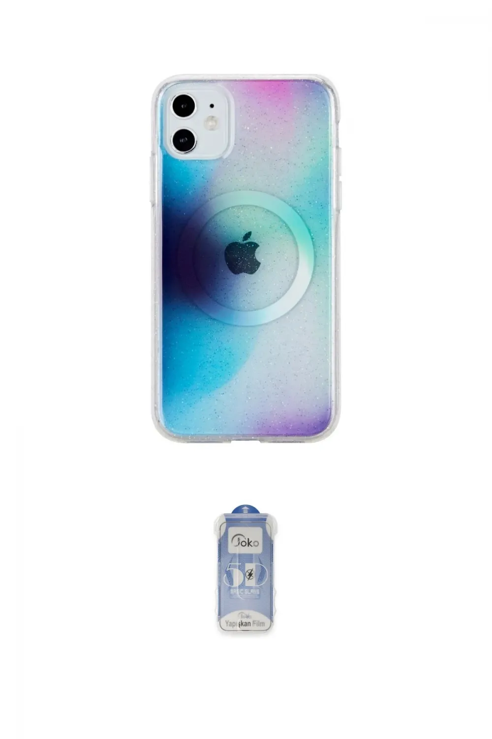 ieg™ iPhone 11 Kılıf Pusula Form - Siyah Joko Magic 5D Cam