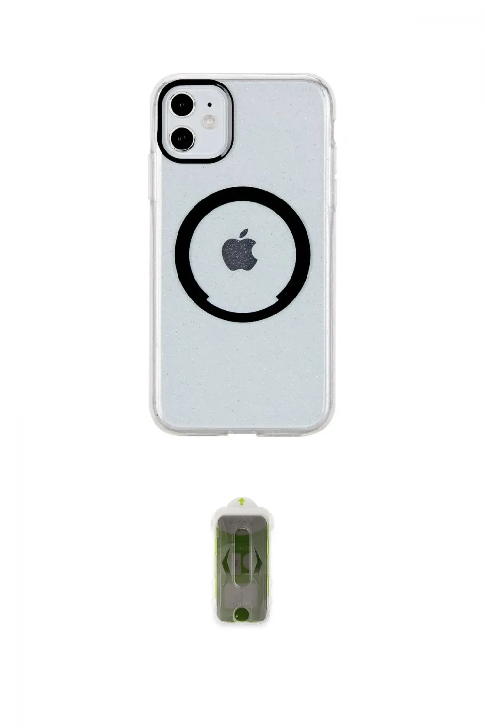 ieg™ iPhone 11 Kılıf Pusula Form - Siyah Joko Magic 5D Hayalet Cam