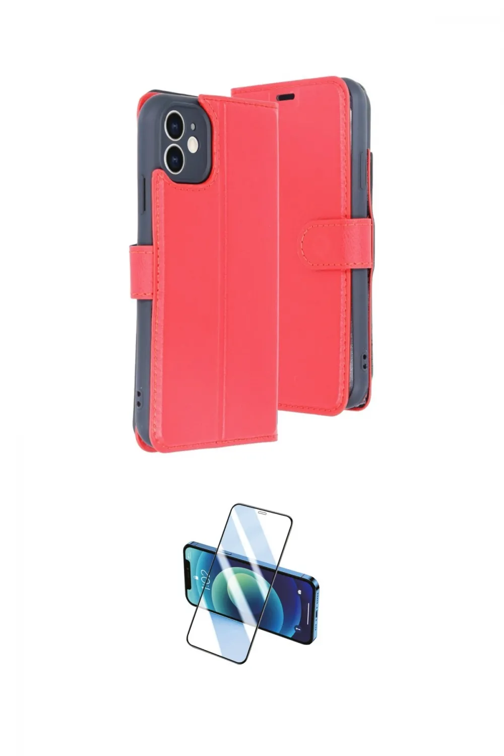 ieg™ iPhone 11 Kılıf Siluet Işık Serisi - Siyah 3D Antistatik Cam Ekran Koruyucu