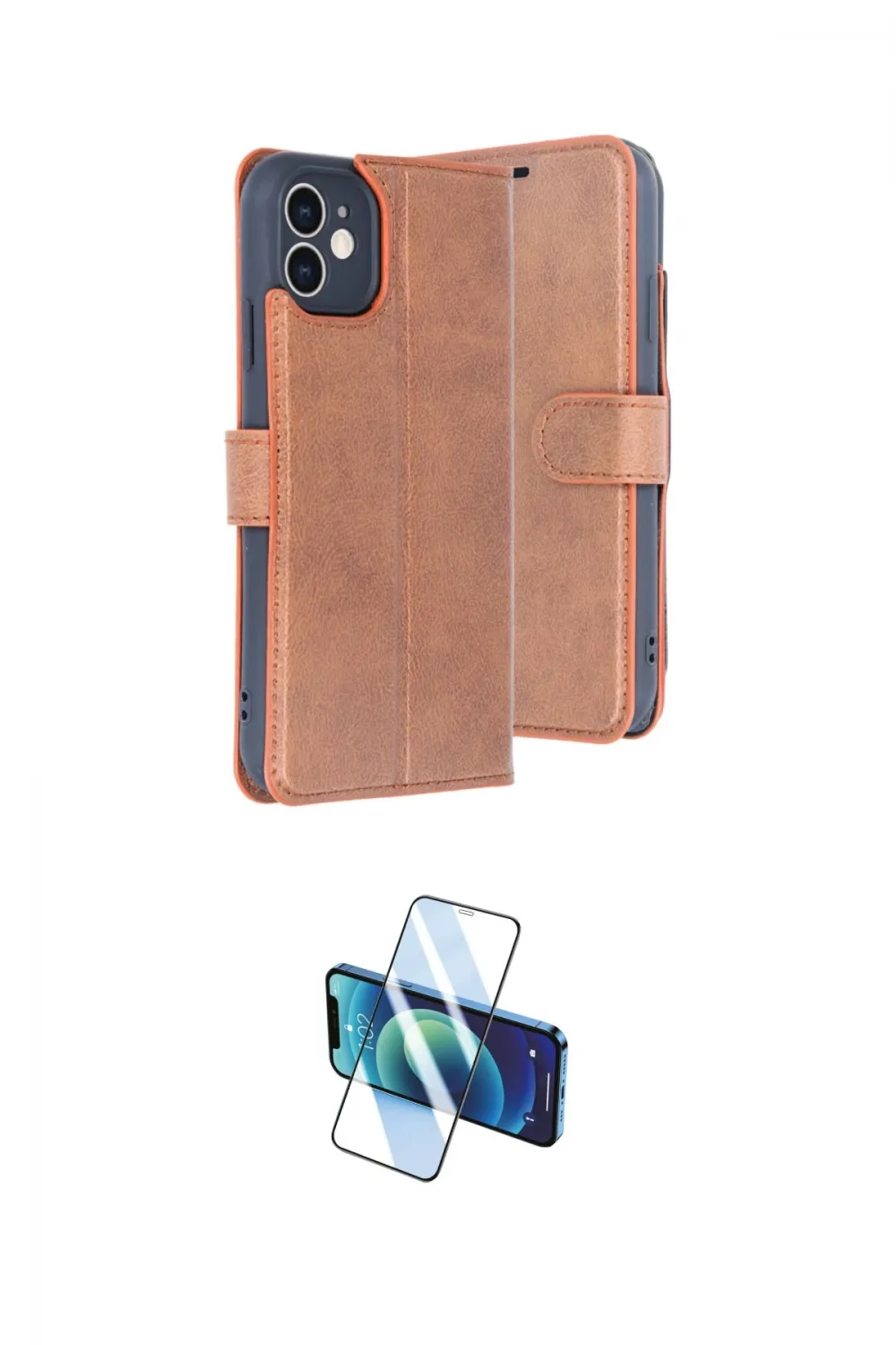 ieg™ iPhone 11 Kılıf Siluet Işık Serisi - Siyah 3D Antistatik Cam Ekran Koruyucu