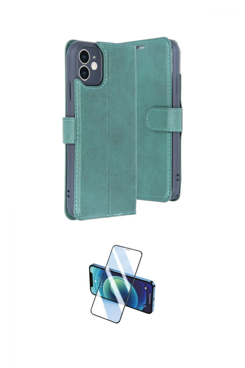 ieg™ iPhone 11 Kılıf Siluet Işık Serisi - Siyah 3D Antistatik Cam Ekran Koruyucu