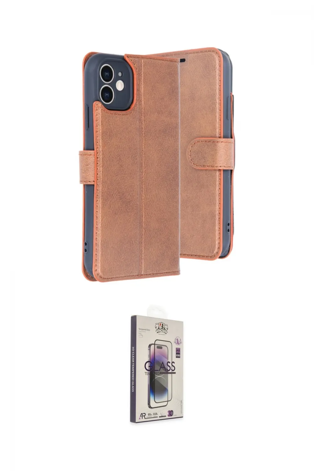 ieg™ iPhone 11 Kılıf Siluet Işık Serisi - Siyah Bilvis 3D Cam Ekran Koruyucu