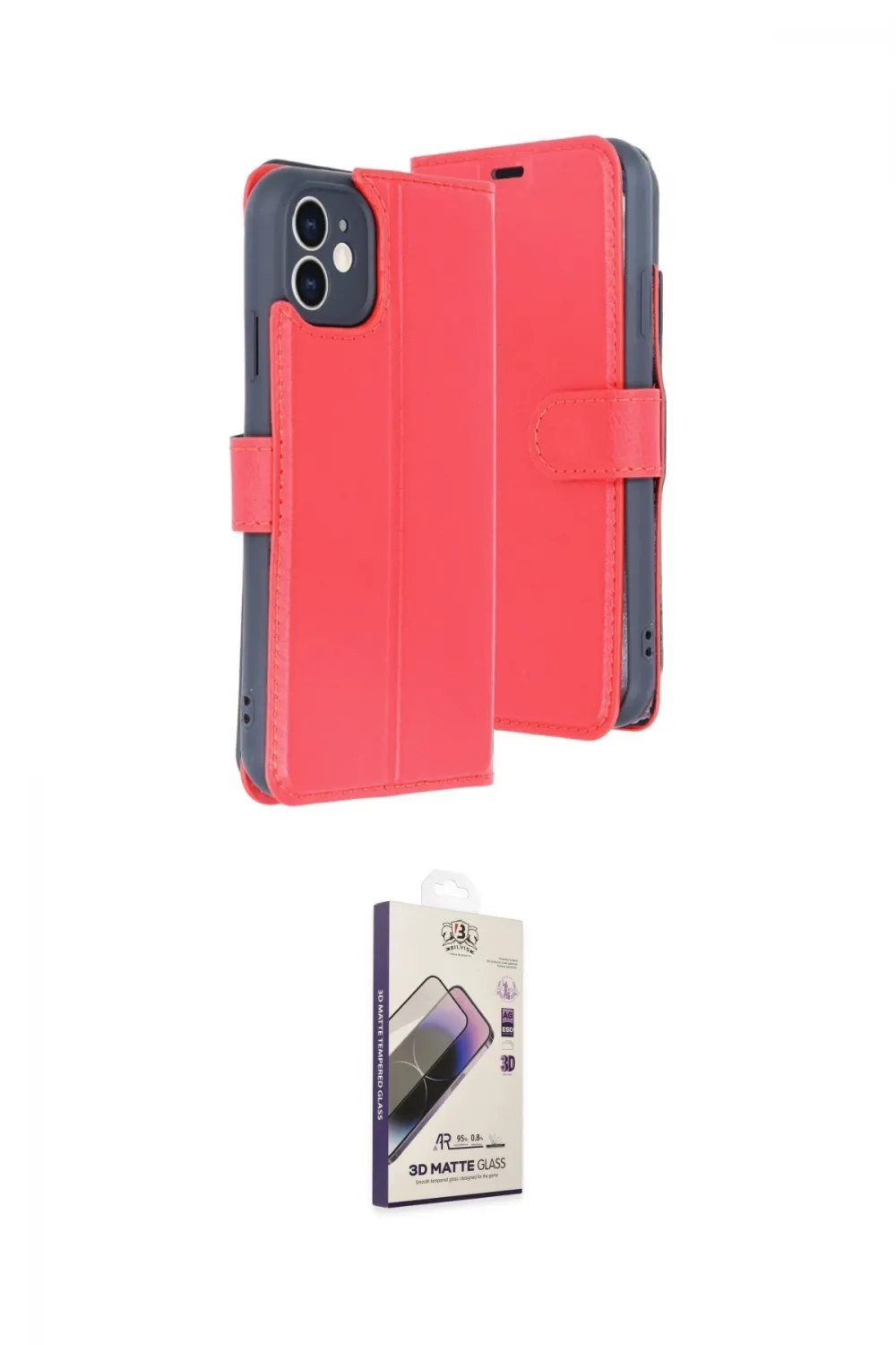 ieg™ iPhone 11 Kılıf Siluet Işık Serisi - Siyah Bilvis 3D Mat Cam Ekran Koruyucu
