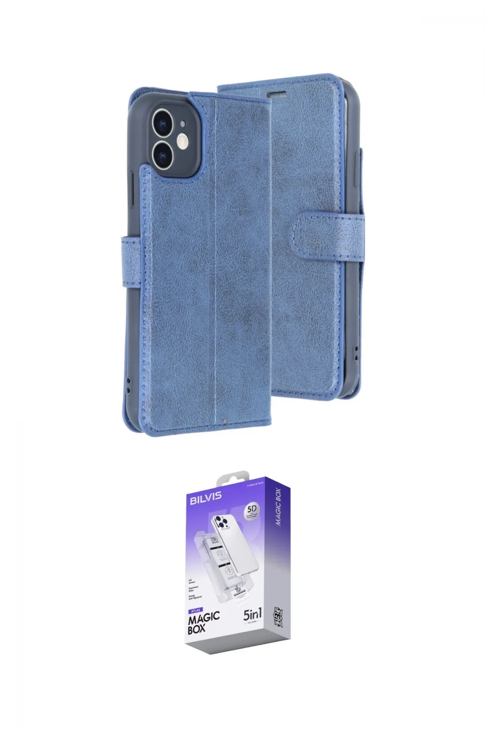 ieg™ iPhone 11 Kılıf Siluet Işık Serisi - Siyah Bilvis 5in1 3D Magic Cam Ekran Koruyucu