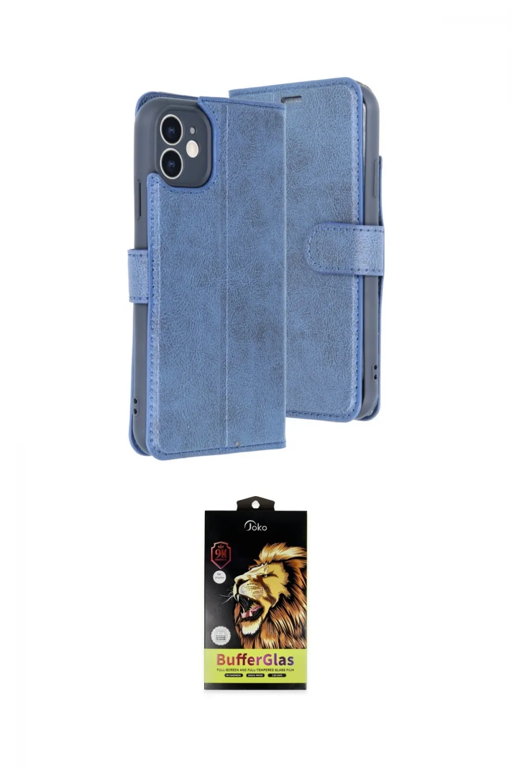 ieg™ iPhone 11 Kılıf Siluet Işık Serisi - Siyah Buffer Cam Ekran Koruyucu