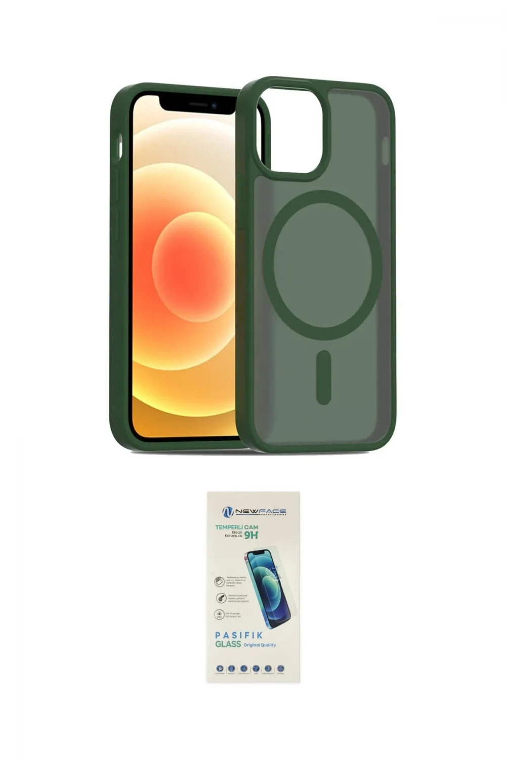 ieg™ iPhone 11 Kılıf Siluet Minimal Prime - Şeffaf Pasifik Cam Ekran Koruyucu