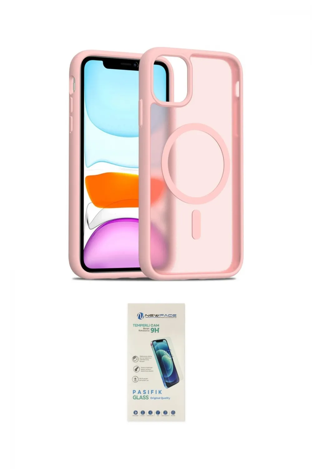 ieg™ iPhone 11 Kılıf Siluet Minimal Prime - Şeffaf Pasifik Cam Ekran Koruyucu