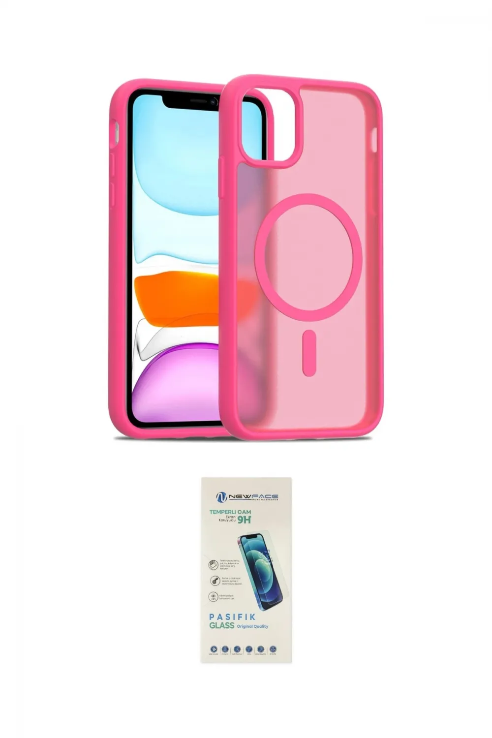 ieg™ iPhone 11 Kılıf Siluet Minimal Prime - Şeffaf Pasifik Cam Ekran Koruyucu