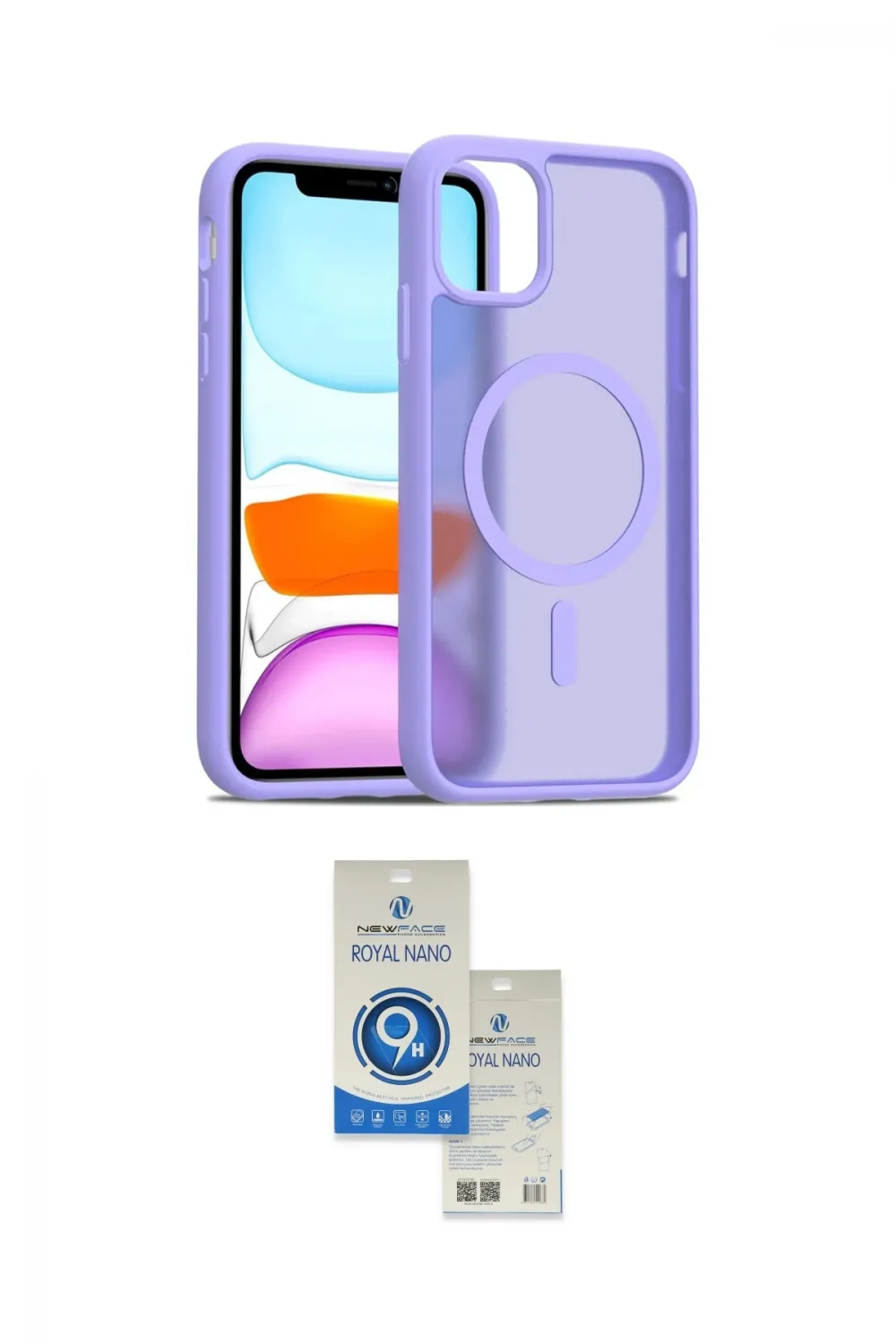 ieg™ iPhone 11 Kılıf Siluet Minimal Prime - Şeffaf Royal Nano Ekran Koruyucu